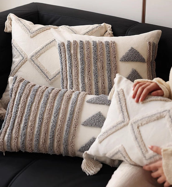 Decorative Pillows for Bedroom, Square Modern Throw Pillows for Couch, Modern Decorative Pillows for Interior Design, Contemporary Modern Sofa Pillow Covers-artworkcanvas