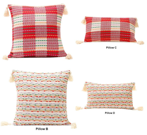Colorful Modern Sofa Pillows Covers, Modern Sofa Cushion, Decorative Modern Pillows for Couch, Decorative Pillows for Living Room-artworkcanvas