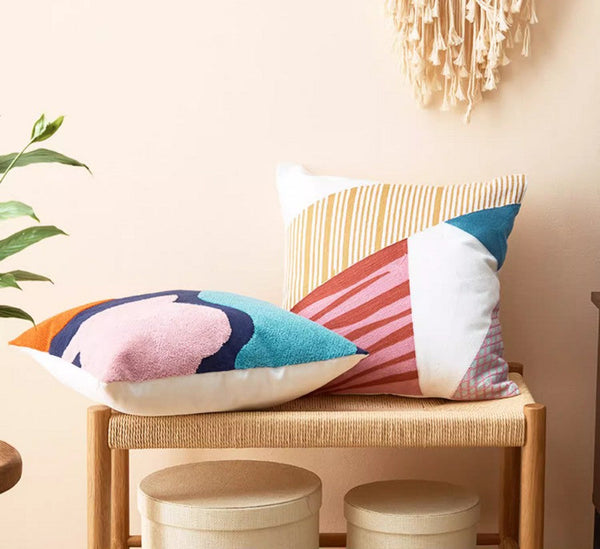 Large Modern Sofa Cushion, Decorative Pillow Covers, Modern Pillows for Couch, Abstract Decorative Throw Pillows for Living Room-artworkcanvas