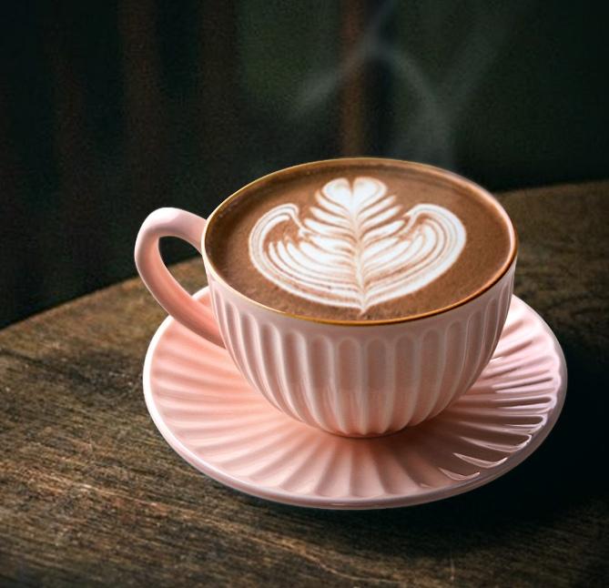Brown Pottery Coffee Cups, Cappuccino Coffee Mug, Latte Coffee Cup, Wh – artworkcanvas