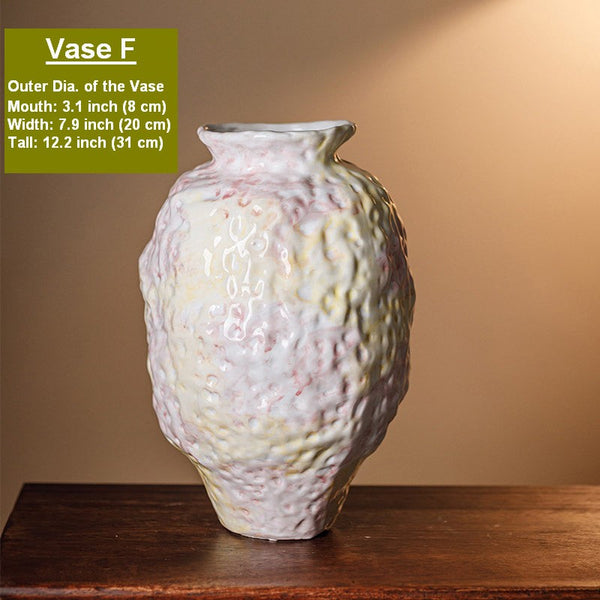 Modern Bouquet Flower Vases, Handmade Water Holding Flower Vases, Centerpiece on Dining Table, Large Flower Vase on Table, Pottery Flower Vases-artworkcanvas
