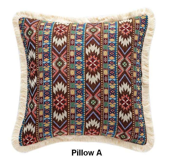 Large Bohemian Decorative Sofa Pillows for Living Room, Modern Geometric Pillows, Decorative Throw Pillows for Bedroom, Oriental Throw Pillow for Couch-artworkcanvas