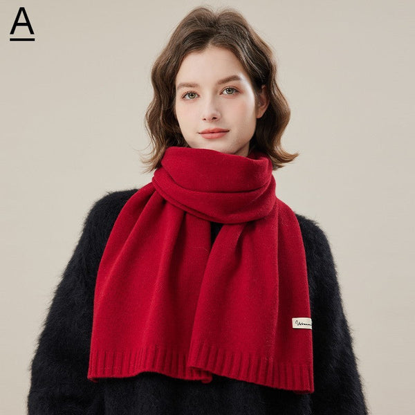 Wool Scarf for Women, Cozy Winter Scarf, Modern Fashion Designer Scarf, Casual Scarf for Women, Soft Cashmere Scarf for Women, Cold Weather Scarf-artworkcanvas