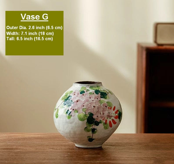 Modern Porcelain Flower Vases, Flower Vases on Table, Handmade Water Holding Flower Vases, Centerpiece on Dining Table, Ceramic Bouquet Vases-artworkcanvas