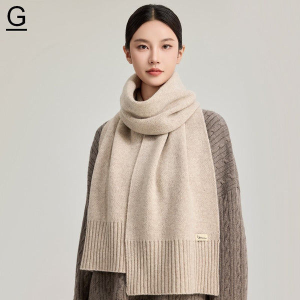 Casual Scarf for Women, Cold Weather Scarf, Fashion Designer Scarf, Red Winter Scarf, Modern Wool Scarf for Women, Soft Cashmere Scarf for Women-artworkcanvas