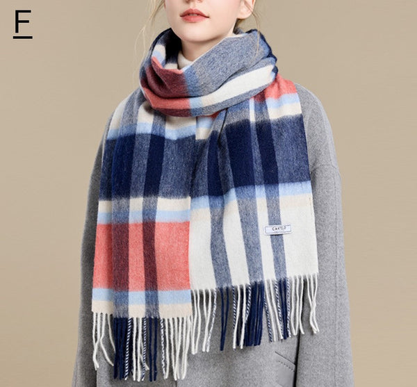 Holiday Scarf, Winter Wool Scarf, Warm Winter Scarf, Christmas Gifts for Her, Cold Weather Scarf, Fashion Scarf, Soft Cashmere Scarf for Girls, Elegant Wool Scarves-artworkcanvas