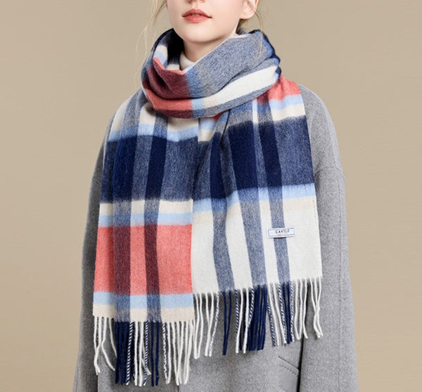 Elegant Wool Scarves, Winter Wool Scarf, Warm Winter Scarf, Holiday Scarf, Christmas Gifts for Her, Cold Weather Scarf, Fashion Scarf, Soft Cashmere Scarf for Girls-artworkcanvas