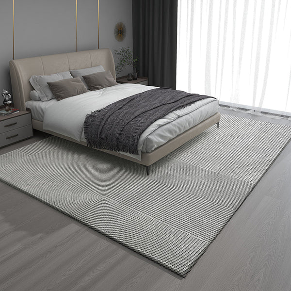 Bedroom Modern Rugs, Extra Large Modern Rugs for Living Room, Dining Room Geometric Modern Rugs, Gray Contemporary Modern Rugs for Office-artworkcanvas