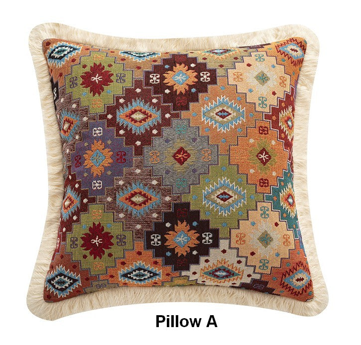 Flower Decorative Pillows for Bedroom, Decorative Pillow Covers, Extra Large Modern Geometric Pillows, Bohemian Decorative Sofa Pillows for Living Room-artworkcanvas