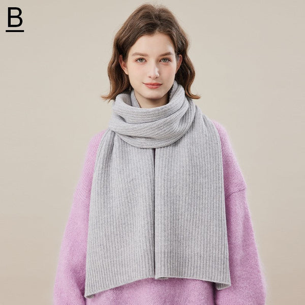 Warm Winter Scarf, Soft Cashmere Scarf for Women, Casual Scarf for Women, Cold Weather Scarf, Fashion Designer Scarf, Green White Grey Wool Scarf for Women-artworkcanvas