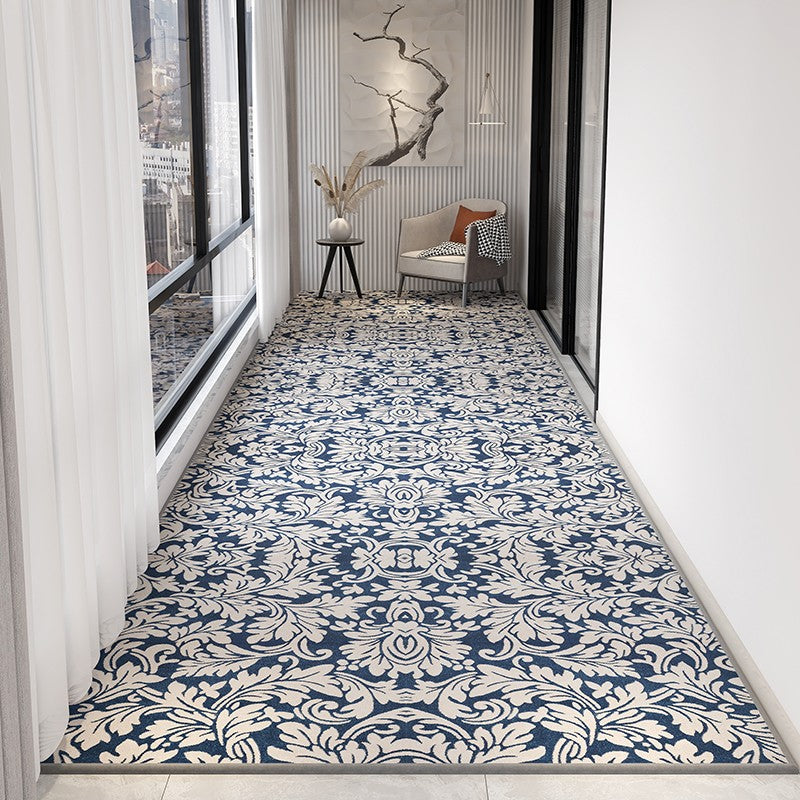 Bedroom Runner Rugs, Entrance Hallway Runners, Long Narrow Blue Runner Rugs, Modern Long Hallway Runners, Contemporary Entryway Runner Rug Ideas-artworkcanvas