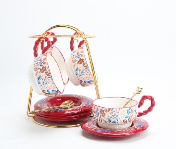 Ceramic Coffee Cup Set, Tea Cup With Saucer, Coffee Cup With Saucer, Porcelain Tea Cup Set, British Afternoon Tea Set, Gift Box Tea Set-artworkcanvas
