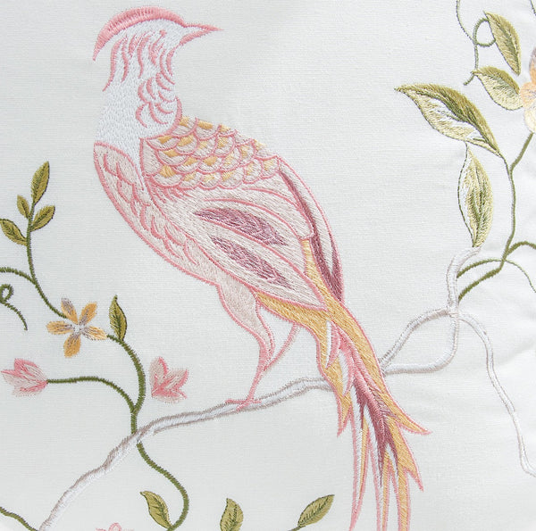 Decorative Pillows for Bed, Living Room Decorative Pillows, Modern Decorative Cushions, Decorative Pillow Arrangement Ideas for Interior Design, Embroidered Floral Bird Pattern Pillow Covers-artworkcanvas