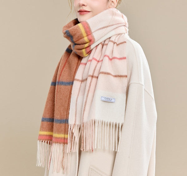 Winter Wool Scarf, Warm Winter Scarf, Holiday Scarf, Christmas Gifts for Her, Cold Weather Scarf, Fashion Scarf, Soft Cashmere Scarf for Girls, Elegant Wool Scarves-artworkcanvas