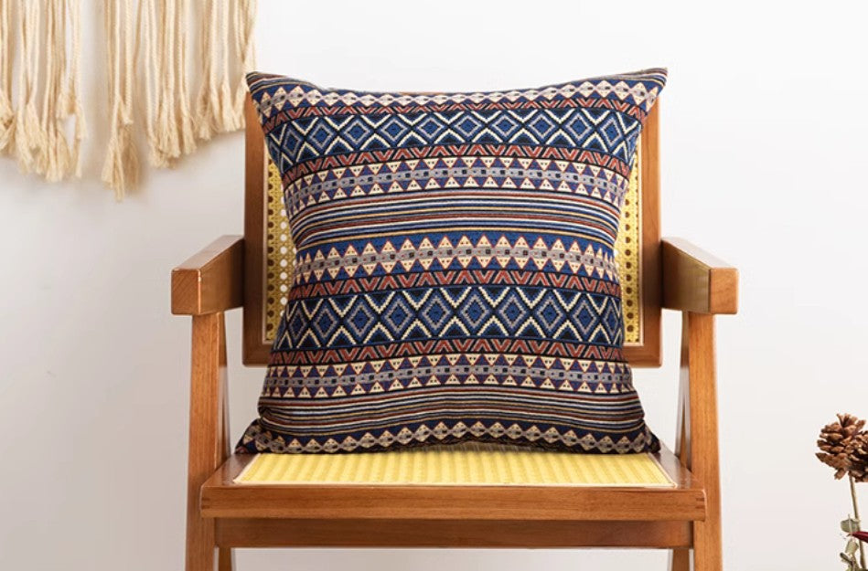Decorative Throw Pillows, Geometric Pattern Throw Pillow for Couch, Bohemia Sofa Pillows for Living Room, Large Bohemian Decorative Sofa Pillows-artworkcanvas