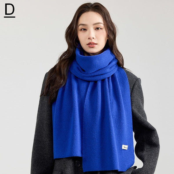 Modern Winter Scarf, Blue Casual Scarf for Women, Fashion Designer Scarf, Cold Weather Scarf, Wool Scarf for Women, Soft Cashmere Scarf for Women-artworkcanvas