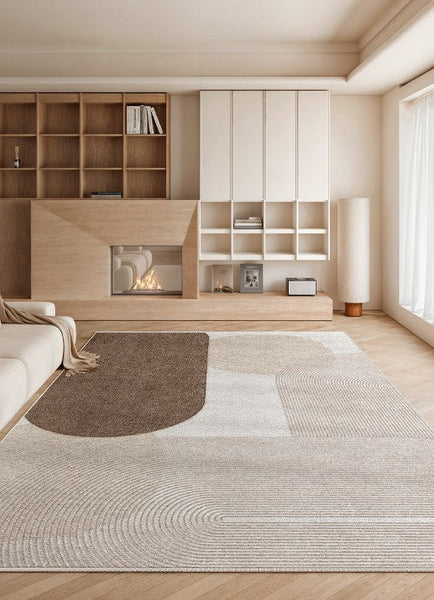 Living Room Contemporary Modern Rugs, Extra Large Abstract Geometric Modern Rugs, Bedroom Modern Rugs, Modern Rugs for Dining Room-artworkcanvas