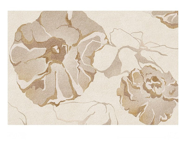 Contemporary Modern Rugs under Dining Room Table, Soft Rugs for Bedroom, French Style Modern Rugs for Interior Design, Flower Pattern Modern Rugs for Living Room-artworkcanvas