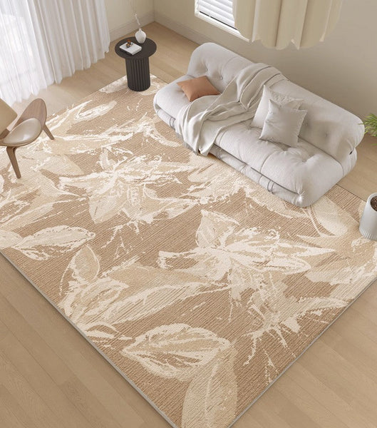 French Style Modern Rugs for Interior Design, Bedroom Modern Soft Rugs, Contemporary Modern Rugs under Dining Room Table, Flower Pattern Modern Rugs for Living Room-artworkcanvas