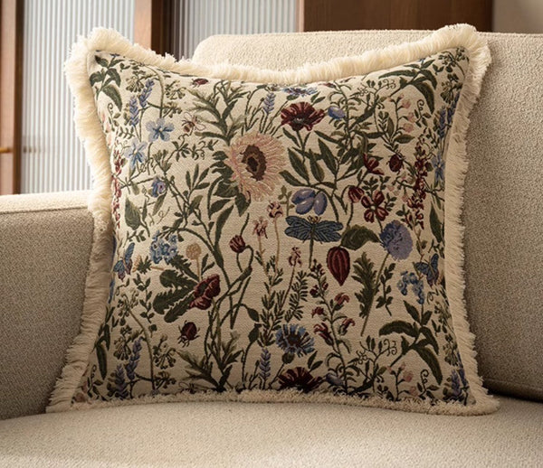 Flower Decorative Pillows for Bedroom, Decorative Pillow Covers, Extra Large Modern Geometric Pillows, Bohemian Decorative Sofa Pillows for Living Room-artworkcanvas