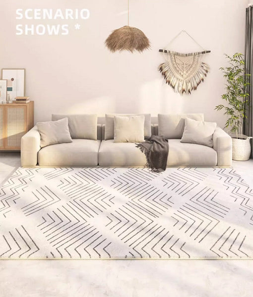 Contemporary Rug Ideas for Living Room, Entryway Modern Runner Rugs, Modern Runner Rugs Next to Bed, Extra Large Modern Rugs for Dining Room-artworkcanvas