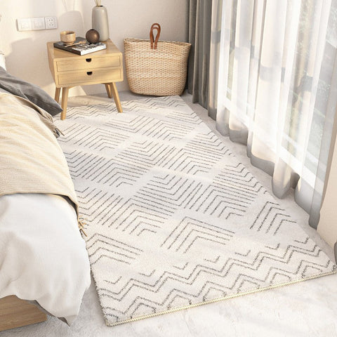 Entryway Modern Runner Rugs, Contemporary Modern Rugs for Living Room, Modern Runner Rugs for Hallway, Thick Modern Rugs Next to Bed-artworkcanvas