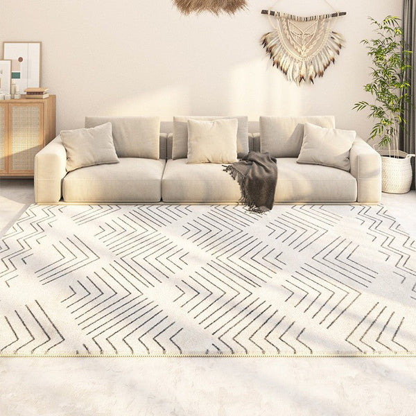 Entryway Modern Runner Rugs, Contemporary Modern Rugs for Living Room, Modern Runner Rugs for Hallway, Thick Modern Rugs Next to Bed-artworkcanvas