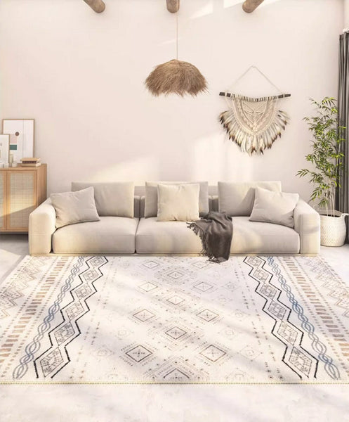 Contemporary Modern Rugs for Living Room, Thick Modern Rugs Next to Bed, Entryway Modern Runner Rugs, Modern Runner Rugs for Hallway-artworkcanvas