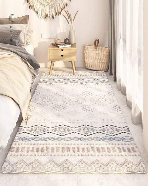 Contemporary Modern Rugs for Living Room, Thick Modern Rugs Next to Bed, Entryway Modern Runner Rugs, Modern Runner Rugs for Hallway-artworkcanvas