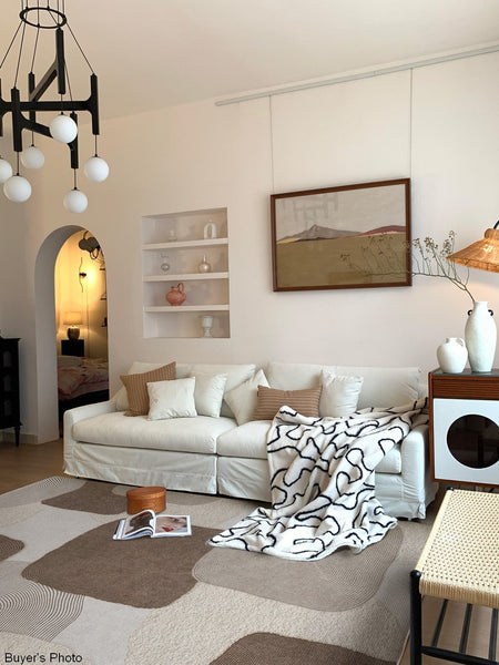 Unique Large Contemporary Floor Carpets for Living Room, Dining Room Modern Rugs, Extra Large Geometric Modern Rugs in Bedroom, Modern Rugs for Sale-artworkcanvas