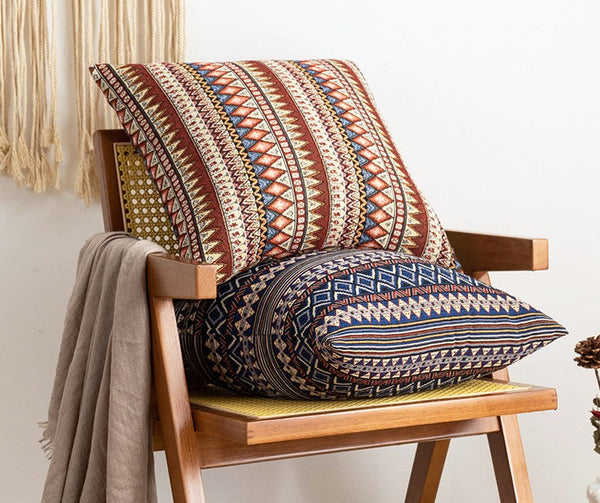 Geometric Pattern Throw Pillow for Couch, Decorative Throw Pillows, Bohemia Sofa Pillows for Living Room, Large Bohemian Decorative Sofa Pillows-artworkcanvas