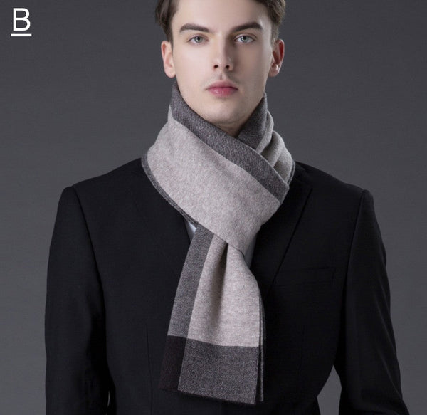 Formal Men Scarf Styles, Business Casual Scarf Men, Long Thick Wool Scarf, Men's Winter Scarf, Fashion Scarf, Christmas Gift for Men, Men's Wool Scarf Winter-artworkcanvas
