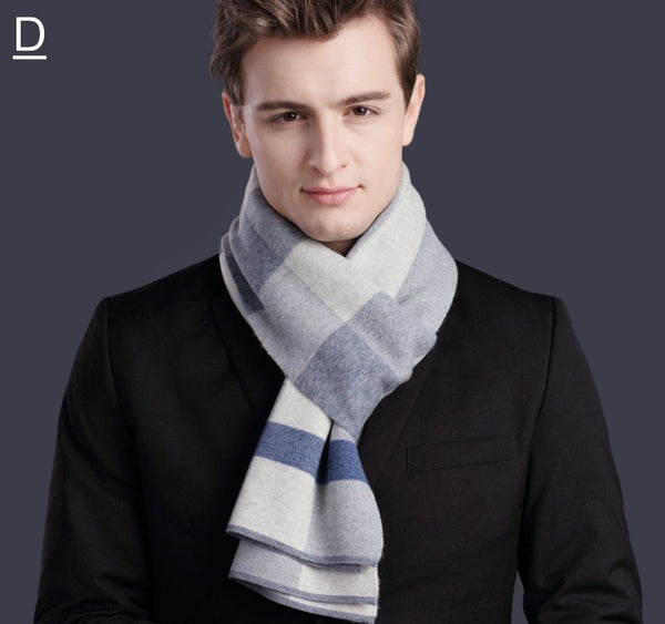 Christmas Gift for Men, Men's Wool Scarf Winter, Thick Wool Scarf, Men's Winter Scarf, Formal Men Scarf Styles, Business Casual Scarf Men, Fashion Scarf-artworkcanvas