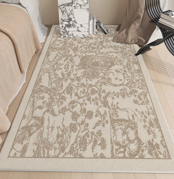 Thick Soft Rugs under Coffee Table, Contemporary Modern Rugs for Living Room, French Style Modern Rugs for Interior Design, Modern Rugs for Dining Room-artworkcanvas