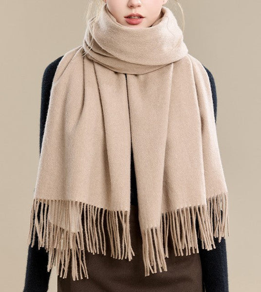 Soft Wool Scarf for Women, Long Wool Scarf, Evening Wrap, Camel Brown Winter Shawl, Elegant Shawl, Warm Cape, Fashion Scarf, Christmas Gift, Gifts for Women-artworkcanvas