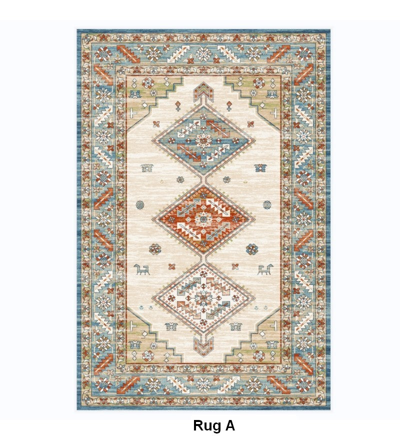 Living Room Vintage Area Rugs, Morocco Area Rugs for Dining Room, Traditional Persain Rugs for Bedroom, Traditional Colorful Persian Rugs-artworkcanvas
