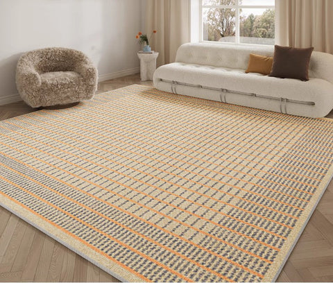 Geometric Area Rugs under Coffee Table, Modern Rugs for Living Room, Contemporary Modern Rugs for Dining Room, Large Modern Rugs for Bedroom-artworkcanvas