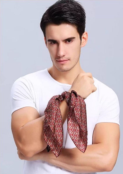 Small Silk Scarf Men, Silk Scarf For Suit, Professional Thin Silk Scarf, Mens Silk Neck Scarf, Silk Scarf For Work, Casual Silk Scarf Mens, Short Silk Scarf Business, Mens Silk Head Scarf-artworkcanvas