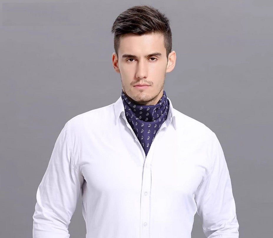Casual Silk Scarf Mens, Short Silk Scarf Business, Mens Silk Head Scarf, Professional Thin Silk Scarf, Mens Silk Neck Scarf