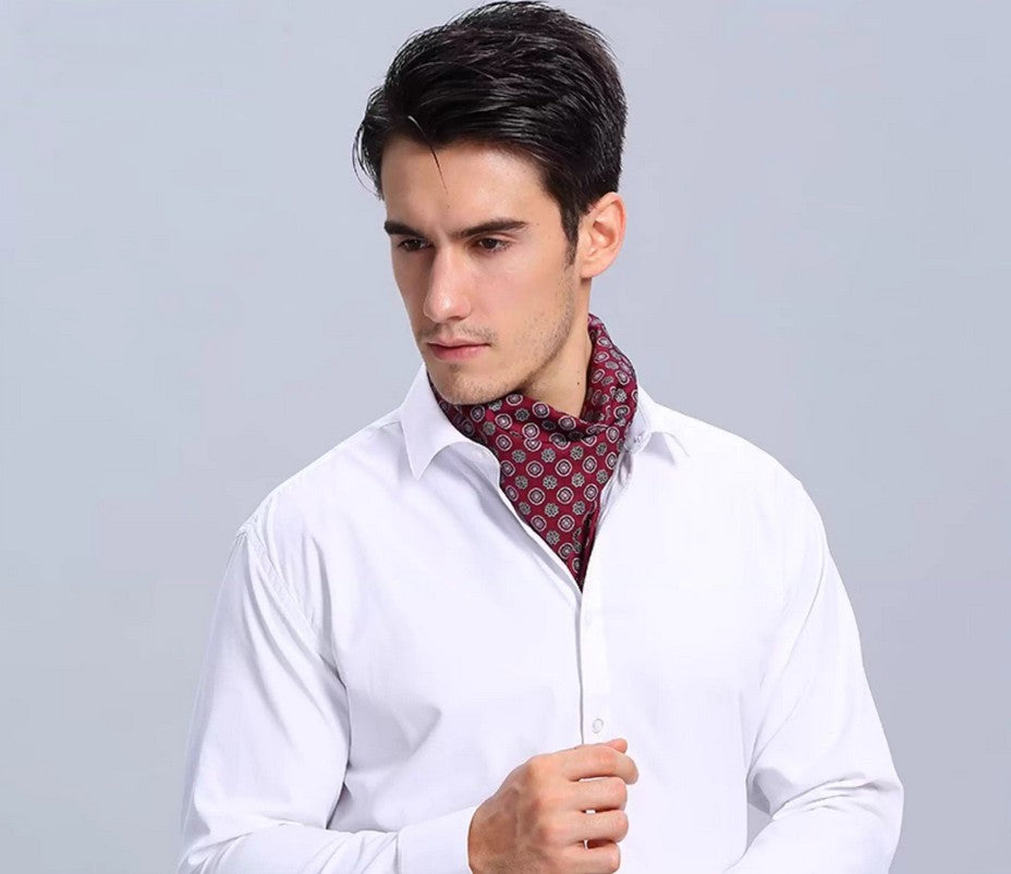 Short Silk Scarf Business, Mens Silk Head Scarf, Professional Thin Neckwear, Casual Square Scarf, Small Silk Scarf Men