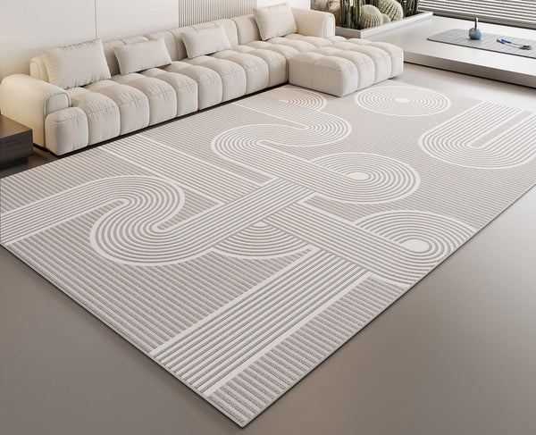 Modern Rugs for Dining Room, Large Modern Rugs for Bedroom, Simple Large Modern Rugs for Living Room, Abstract Geometric Modern Rugs-artworkcanvas