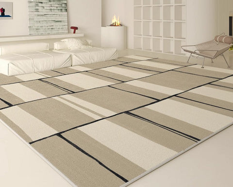 Bedroom Modern Floor Rugs, Modern Area Rug for Living Room, Contemporary Soft Rugs under Sofa, Large Area Rugs for Office-artworkcanvas