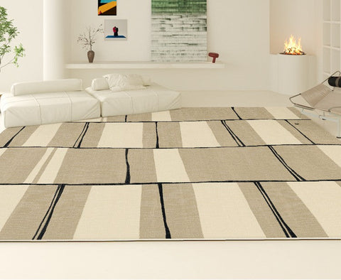 Modern Area Rug for Living Room, Contemporary Soft Rugs under Sofa, Bedroom Modern Floor Rugs, Large Area Rugs for Office-artworkcanvas