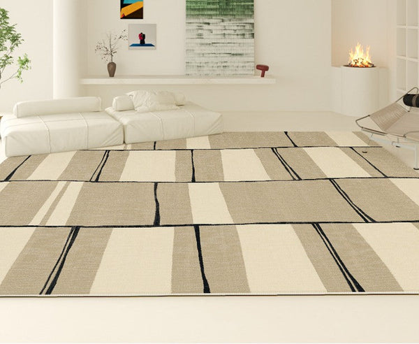 Bedroom Modern Floor Rugs, Modern Area Rug for Living Room, Contemporary Soft Rugs under Sofa, Large Area Rugs for Office-artworkcanvas