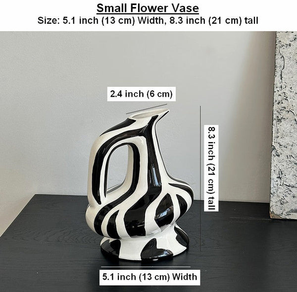 Porcelain Bud Vases, Handmade Water Holding Flower Vases, Modern Ceramic Flower Vases, Small Flower Vases on Table-artworkcanvas