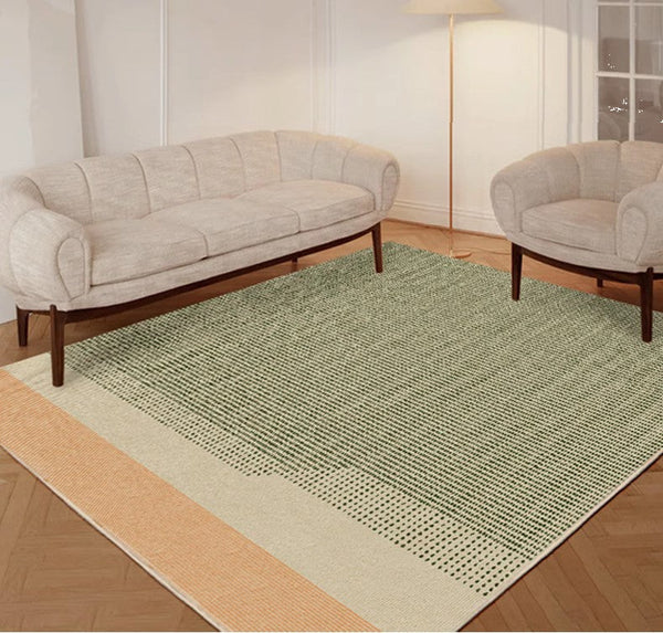 Contemporary Abstract Rugs for Dining Room, Living Room Modern Rug Ideas, Bedroom Floor Rugs, Green Abstract Rugs for Living Room-artworkcanvas