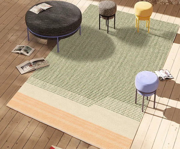 Living Room Modern Rug Ideas, Bedroom Floor Rugs, Contemporary Abstract Rugs for Dining Room, Green Abstract Rugs for Living Room-artworkcanvas