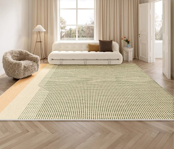 Contemporary Abstract Rugs for Dining Room, Living Room Modern Rug Ideas, Bedroom Floor Rugs, Green Abstract Rugs for Living Room-artworkcanvas