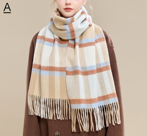 Winter Wool Scarf, Warm Winter Scarf, Holiday Scarf, Christmas Gifts for Her, Cold Weather Scarf, Fashion Scarf, Soft Cashmere Scarf for Girls, Elegant Wool Scarves-artworkcanvas