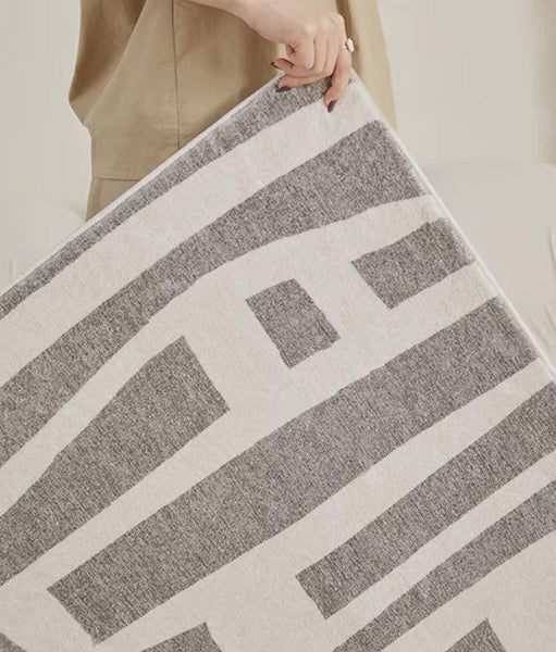 Large Modern Rugs for Living Room, Gray Geometric Area Rugs for Bedroom, Contemporary Area Rugs for Dining Room-artworkcanvas